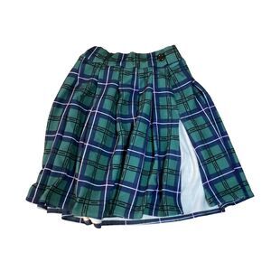 Pretty Little Thing Plaid Skirt Side Slit Schoolgirl Alternative Grunge Punk
